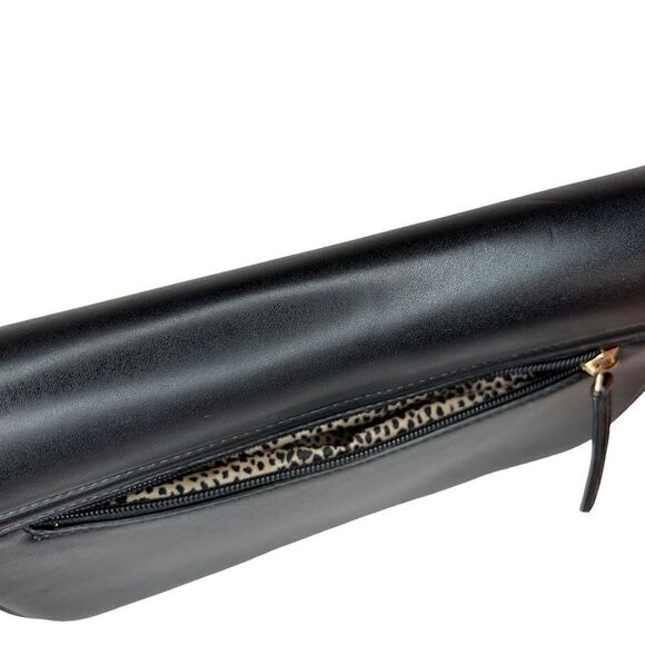 SOLE SOCIETY Envelope Clutch with Gold Hardware in Black and Gray - Picture 11 of 14